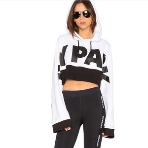 Ivy Park Black Cropped Hoodie - Size S